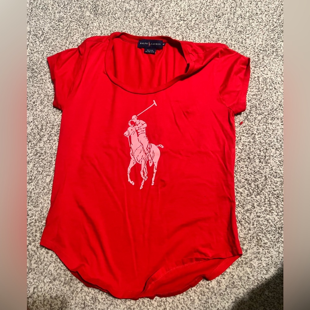 Ralph Lauren shirt sleeve tee, made from Pima cotton size xs.